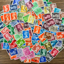 【イギリス】1960年代～使用済みMachin切手（エリザベス女王）大量200枚まとめてロット！希少！！(iDyNybkUtR)_画像3