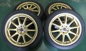 インプレッサ 軽量 中古ホイール プロドライブ 17インチ 鍛造 7.5J 5H100 新品タイヤ トーヨー プロクセススポーツ 215/45R17 GDA BH