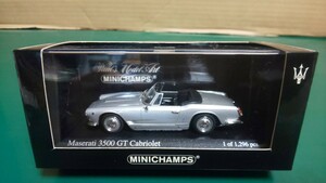 ☆美品 ☆未展示 ☆ミニチャンプス 1/43 マセラティ 3500GT ヴィニャーレ スパイダー 1961 (シルバー) 400 123232