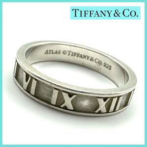 TIFFANY&Co ティファニー ATLAS RING アトラス ナロー リング 指輪 15.5号 シルバー SILVER AG SV 925 アクセサリー ジュエリー ピンキー