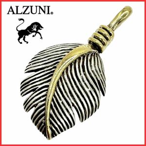 ALZUNI アルズニ AZ SILVER 950 925 K10GP シルバー ロゴ イーグル フェザー 羽 ペンダントトップ チャーム ネックレス アクセサリー