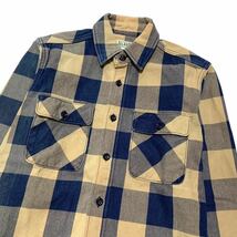 JELADO ジェラード Worker Shirt ブロック バッファロー チェック 総柄 フランネル ヘビーネル ワーク シャツ ジャケット 長袖 14 コットン_画像4