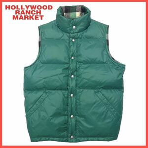 名作 H.R.MARKET HRM DOWN VEST ブロック バッファロー チェック リバーシブル ナイロン ダウン ベスト ジャケット M 2 聖林公司 BLUEBLUE