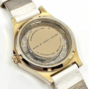 MARC BY MARC JACOBS 腕時計 クリア ラウンド ロゴインデックス クォーツ quartz ゴールド 金 マークバイマークジェイコブス Y528の画像8