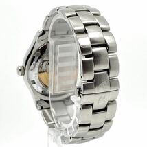 Royal Academy AUTOMATIC 腕時計 裏スケ 自動巻き 機械式 25石 デイト ラウンド Swiss シルバー 銀 ロイヤルアカデミー Y571_画像5