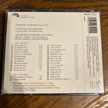 中古CD ヨハネス オケゲム 世俗音楽全集 ロンドン中世アンサンブル OCKEGHEM COMPLETE SECULAR MUSIC ピーター ティモシー_画像2