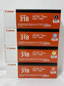 ④新品未開封品 Canon Cartridge318 イエロー マゼンタ ブラック シアン トナーカートリッジ CRG-318BLK CRG-318YEL CRG-318MAG CRG-318CYN