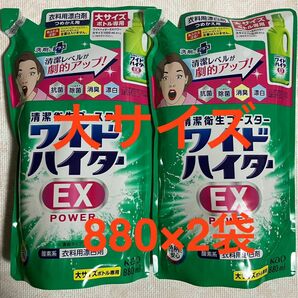 【新品】ワイドハイターEXパワー 大　880ml 2袋セット 詰替え用 花王　漂白剤　