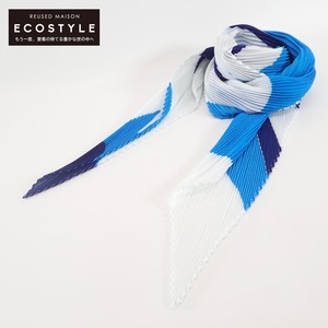  beautiful goods ISSEY MIYAKE A-POC Issey Miyake eipokIM51AD113 pleat scarf white / blue / navy lady's 