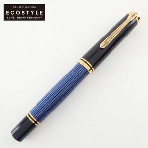 1円 Pelikan ペリカン スーベレーンM800 ブルー縞 ニブF 万年筆 ペン