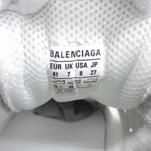 新品同様 BALENCIAGA バレンシアガ × adidas アディダス トリプル S トレーナー スニーカー シューズ メンズ ホワイト ブラック 41_画像7