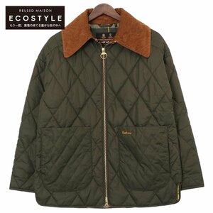 Barbour バブアー 232LQU1670 23AW Re-Engineered Wood hall キルティングJKT カーキ 36 ジャケット ポリエステル レディース 中古