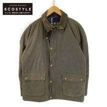 Barbour バブアー カーキ 1802341 STRATHYRE WAX JACKET ストラサ ワックス ジャケット カーキ XL ジャケット コットン メンズ 中古_画像1