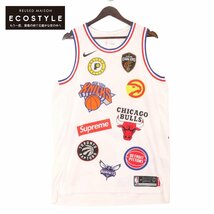 NIKE ナイキ ×シュプリーム AQ4228-100 18SS NBA Teams Authentic Jersey ホワイト L トップス ポリエステル メンズ 中古_画像1