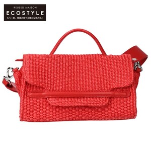 美品 ZANELLATO ザネラート NINA BABY LINEA FIASCAINA ニーナ フィアスカイア 2WAY ハンドバッグ ROSSO MALPELO レディース