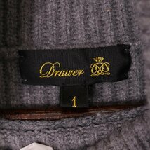 Drawer ドゥロワー 20AW グレー ウール×カシミヤ 9G畦編み タートルネックニット トップス 1 グレー レディース_画像6