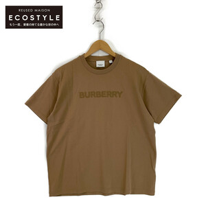 BURBERRY バーバリー 8055310 ロゴプリント クルーネック Tシャツ ブラウン XS トップス コットン メンズ 中古