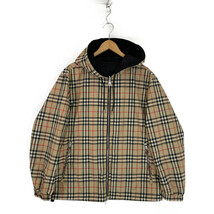 新品/国内正規 BURBERRY バーバリー 8027097 ヴィンテージチェック リバーシブル ジップアップ パーカー/ ジャケット M メンズ_画像2