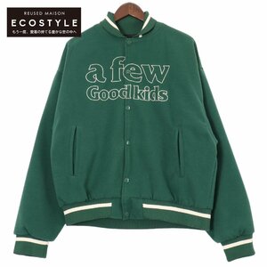 A FEW GOOD KIDS アフューグッドキッズ ウール エンジェル スタジャン グリーン XL ジャケット ウール メンズ 中古