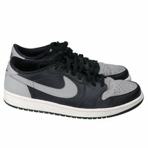 【1円】NIKE ナイキ 705329-003 AIR JORDAN 1 RETRO LOW BLACK GREY シューズ スニーカー 29 BLACK GREY_画像4