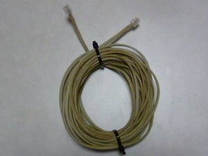  Elecom mojula cable beige 15m MJ-15TS( secondhand goods ) fixation telephone ADSL environment also correspondence 