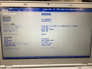 ジャンク扱い★Panasonic CF-LX6 i5-7300U 8GB/★No.804