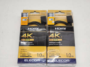 * R60208 new goods ELECOM Elecom HDMI cable Premium HDMI CAC-HDP10BK 1m 4K 60P gilding 2 point set *