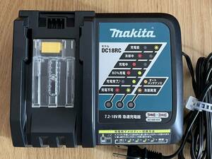 USED マキタ 純正 急速充電器 DC18RC 14.4V/18V BL1860B BL1460B など対応 クリア