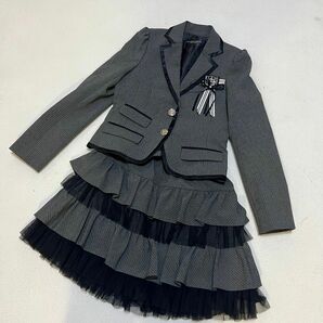 【手数料無料キャンペーン中価格】ミチコロンドンコシノ　女の子　160 フォーマル　卒業式　スーツ　スカート