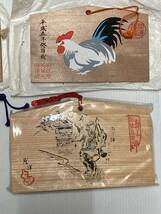 古い絵馬　お寺いろいろ　9枚まとめて　龍　鳥　花_画像7