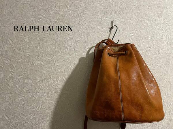 ◯ Ralph Lauren レザー ボンザック / ラルフローレン バッグ ワンショルダー 巾着 ヌメ革 ショルダー Ladies Mens #Sirchive