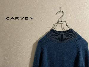 ◯ CARVEN バイアス スイッチ ニット ワンピース / カルヴェン モックネック ウール ショート ミニ ブルー M Ladies #Sirchive