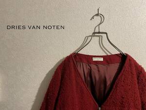 ◯ イタリア製 DRIES VAN NOTEN ピリング ノーカラー ダウン ジャケット / ドリスヴァンノッテン カセンティーノ 赤 36 Ladies #Sirchive