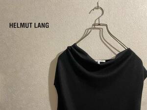 ◯ HELMUT LANG ノースリーブ ウール ワンピース / ヘルムートラング ドレープ アシンメトリー カットオフ ブラック XS Ladies #Sirchive