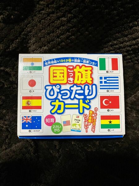 国旗ぴったりカード★世界地図&194か国の国旗一覧表つき！