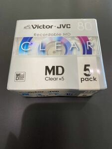 【未開封】ビクター Victor minidisc MDディスク ミニディスク 80分 5枚 MD-80RX5