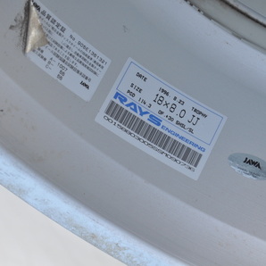RAYS VOLKRACING TROPHY 18インチ 8J +30 5H PCD114.3 FORGED 2本 鍛造 専用スペーサー無し（8j+55 PCD100 5H )JDM レイズ MADE IN JAPANの画像4