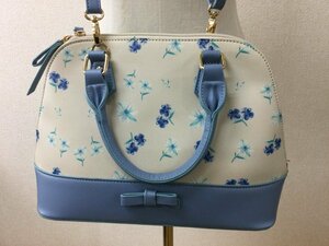 ギャラリービスコンティ ブルー系花柄 2wayバッグ