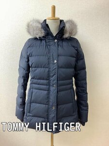 トミーヒルフィガー TOMMY HILFIGER ダウン55%ジャケット ネイビー ファー取り外し可能 サイズM