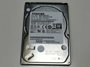 【使用時間7216時間】東芝 1TB(1000GB) HDD MQ01ABD100 2.5インチ 9.5mm厚 CrystalDiskInfo正常判定【6TOT】