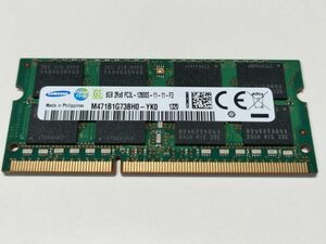 【動作確認済み】SAMSUNG ノートPC用 メモリー DDR3L-1600 PC3L-12800S 8GB×1枚 合計8GB 動作確認済 1週間保証 M471B1G73BH0-YK0【1320】