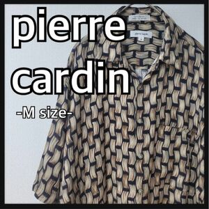 pierre cardin　ピエールカルダン　総柄　幾何学　シャツ　半袖　レーヨン 総柄シャツ 半袖シャツ 夏　春　韓国　古着