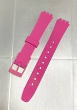 【12mm】SWATCH スウォッチ用 ラバーベルトバンド ピンク_画像2