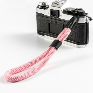 カメラ用 ハンドストラップ 綿製 ライトカラー 全6色 (ピンク／A01552)