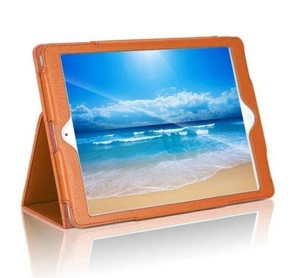 【送料無料】 iPad Air2 / iPad 6 スタンド レザケース オレンジ