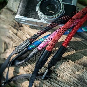 クライミングロープ カメラ用 ネックストラップ 模様 ベルト式 全4色 (ブルー／A01566)の画像6