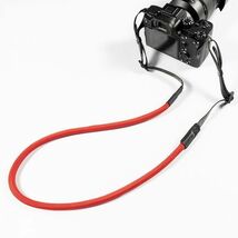 クライミングロープ カメラ用 ネックストラップ グレイッシュカラー ベルト式 全6色 (レッド／A01557)_画像10