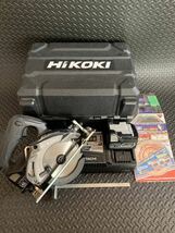 HIKOKI ハイコーキ C14DBL マルノコ バッテリー×2 14.4V 6.0Ah 充電機他フルセットコードレス丸のこ_画像10