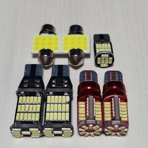 MH44S ワゴンR S-エネチャージ 超爆光! T10 LED ルームランプ バックランプ ポジション 7個セット ホワイト スズキ /45/57/26/t31