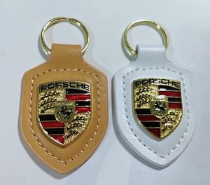 PORSCHE Porsche key holder k rest white . yellow color 2 point set 